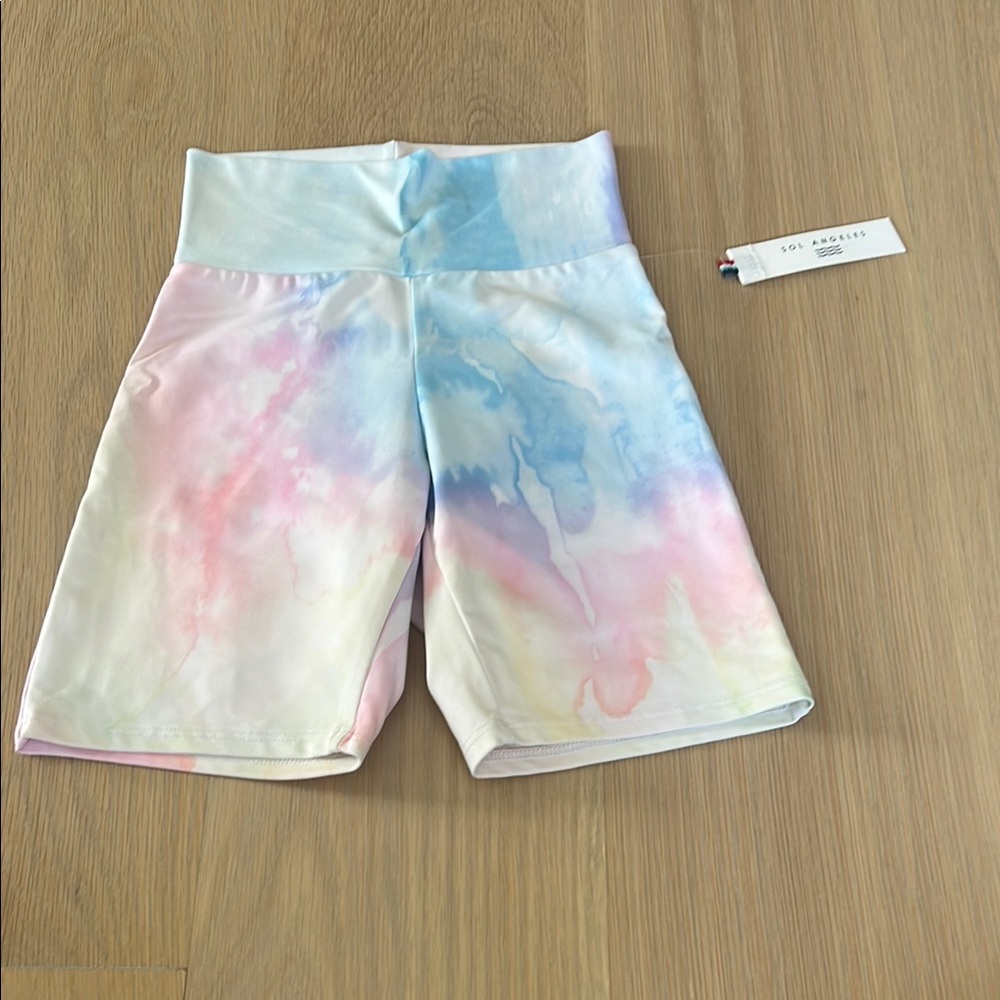 Sol Angeles Women's Athletic Shorts - Pastel Tie-Dye size XS